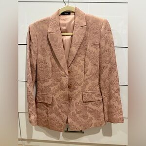 Theory Blush Paisley Textured Blazer